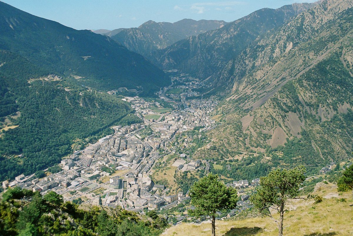 Andorra la Vella, the country's compact capital, sitting in a green valley ringed by mountains