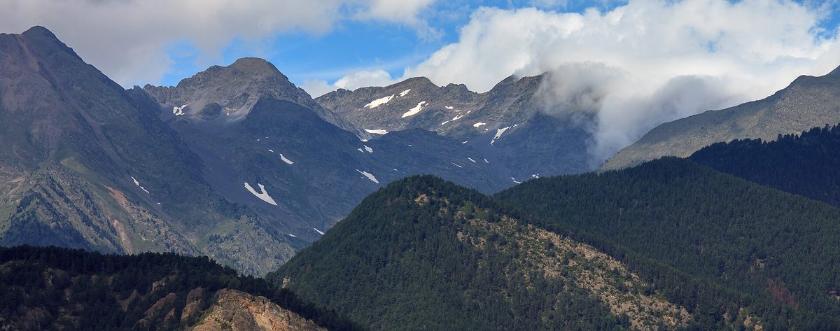 The forested valleys around Ordino, Andorra, which turn gold in October