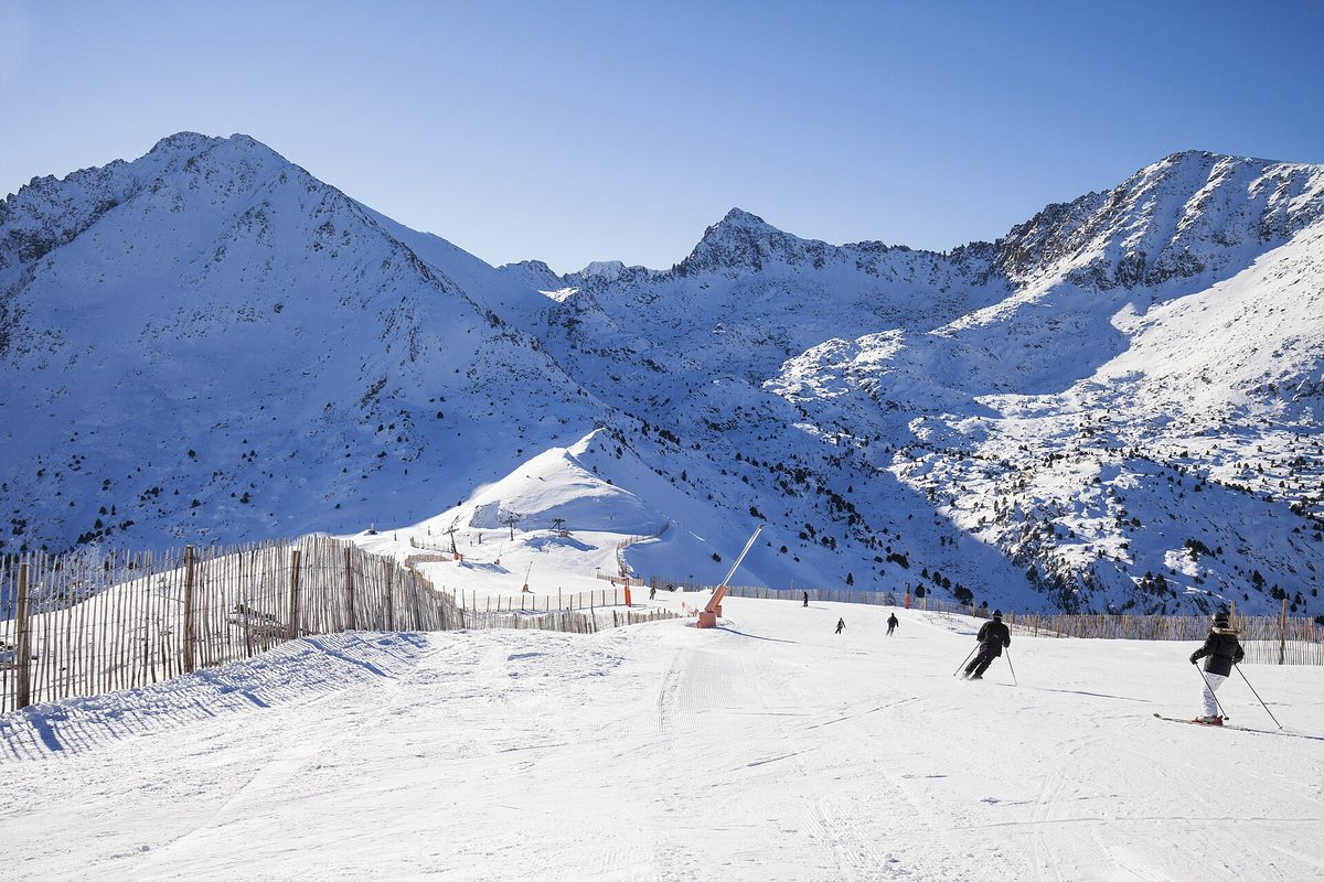 Ski pistes in the Andorran Pyrenees