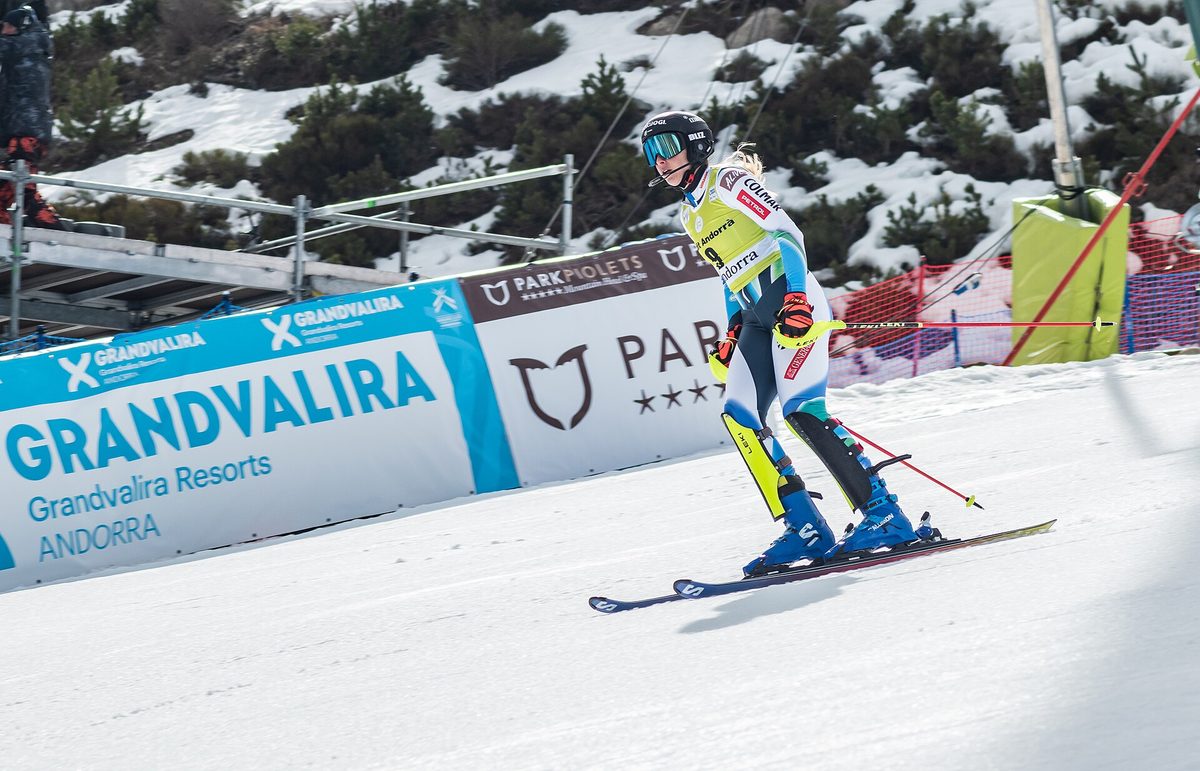 A skier on the Grandvalira pistes, the heart of Andorra in winter
