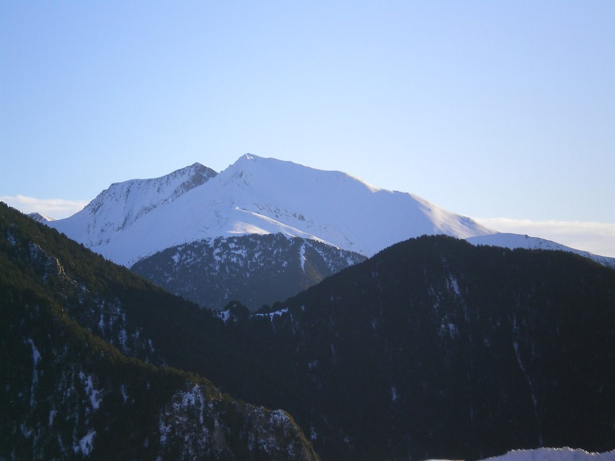 The ski slopes above Arinsal, Andorra