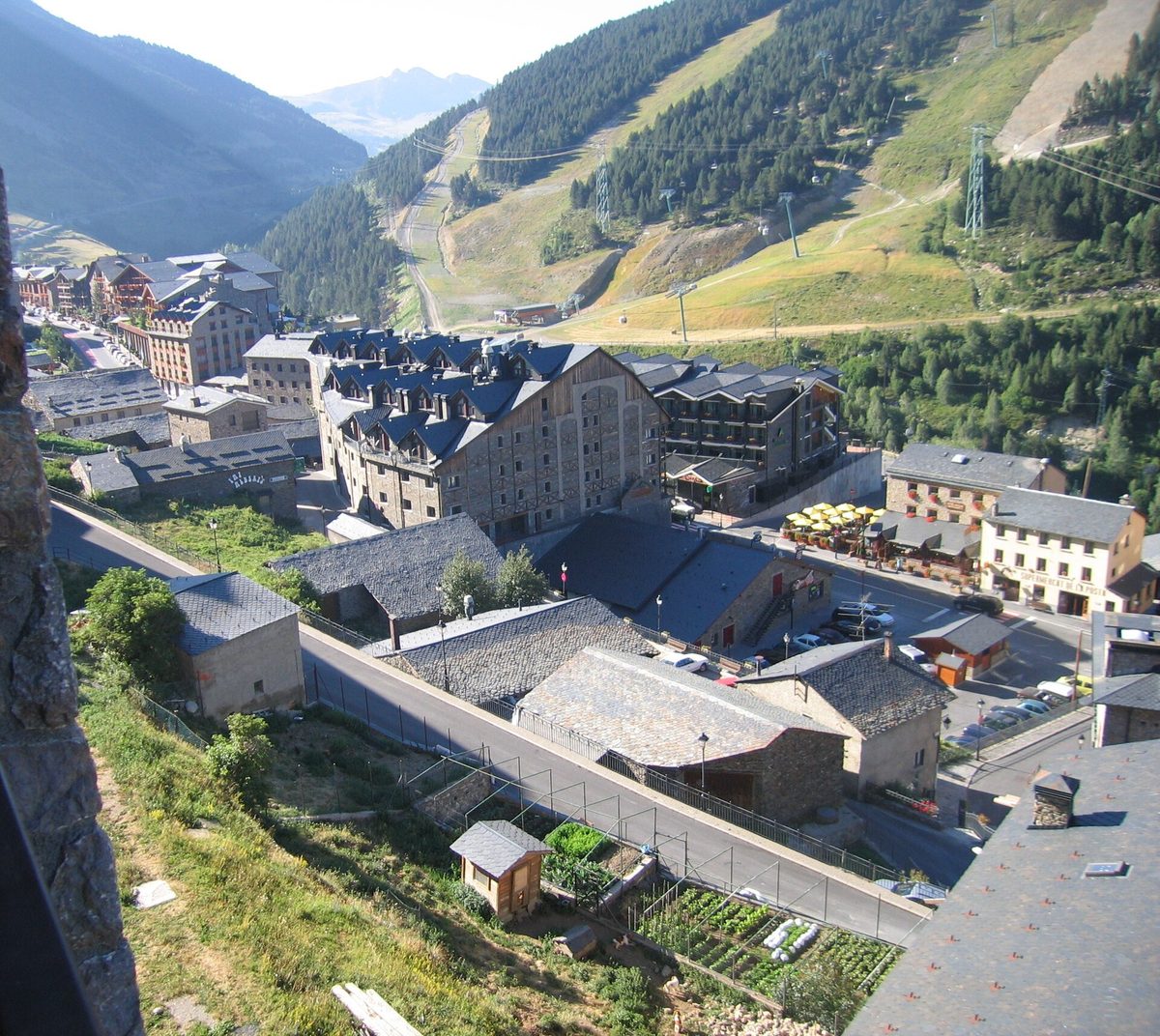 The valley village of El Tarter in Grandvalira, Andorra