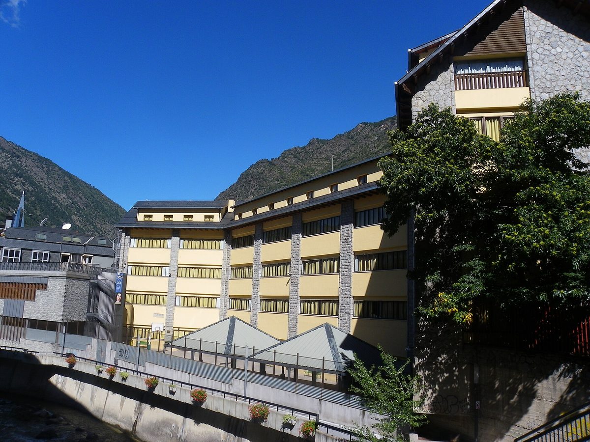 A street in Escaldes-Engordany, the Andorran parish named for its hot waters