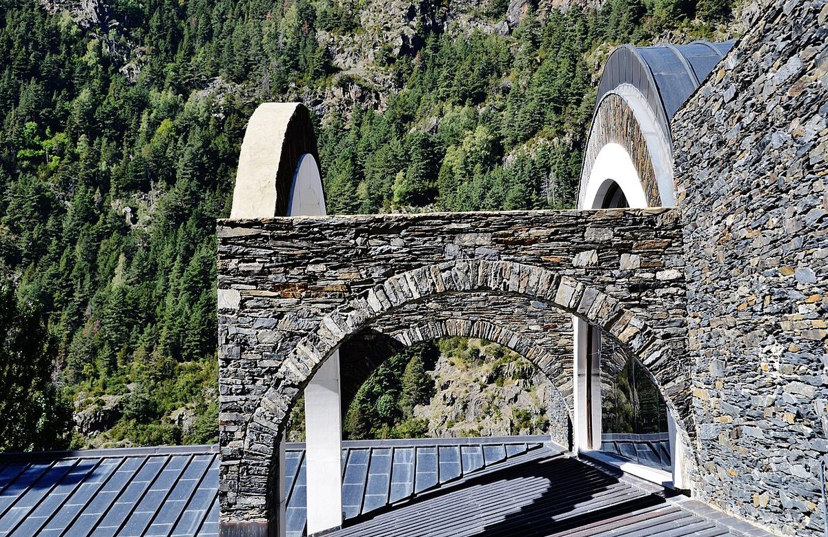 The Sanctuary of Meritxell in Canillo parish, Ricardo Bofill's rebuilt basilica in Andorra