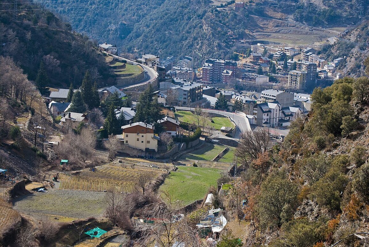 Sant Julia de Loria in the Valira valley, the Andorran parish the road to Os de Civis starts from